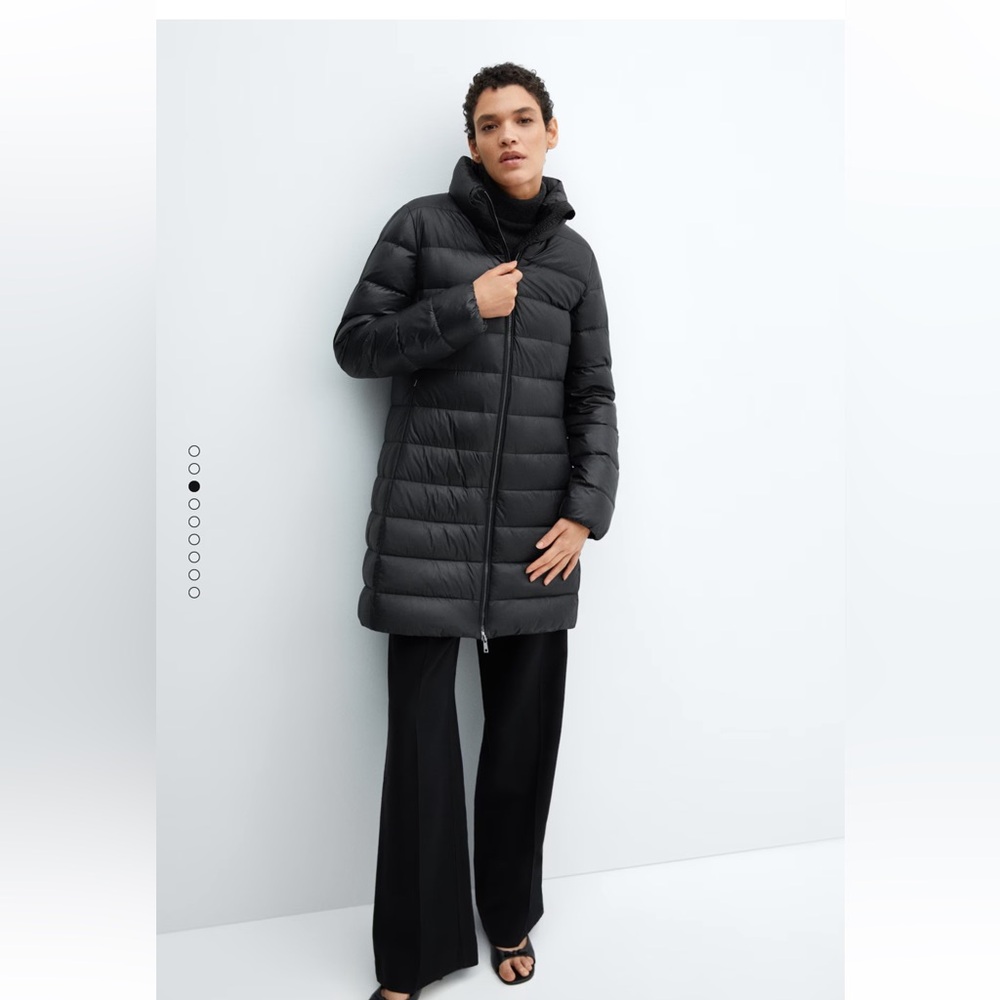 MANGO-water repellent feather coat